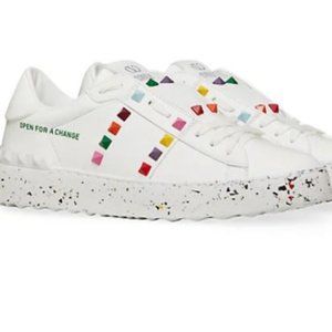 Valentino Open For a Change Rainbow Studded Sneaker
